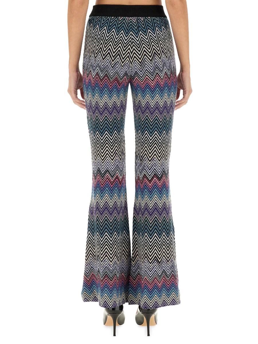 MISSONI PANTALONE FLARE ZIG-ZAG IN LANA Fino Al -60%