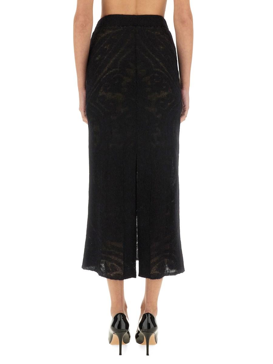 ETRO GONNA IN MAGLIA JACQUARD IN MISTO LANA Saldi