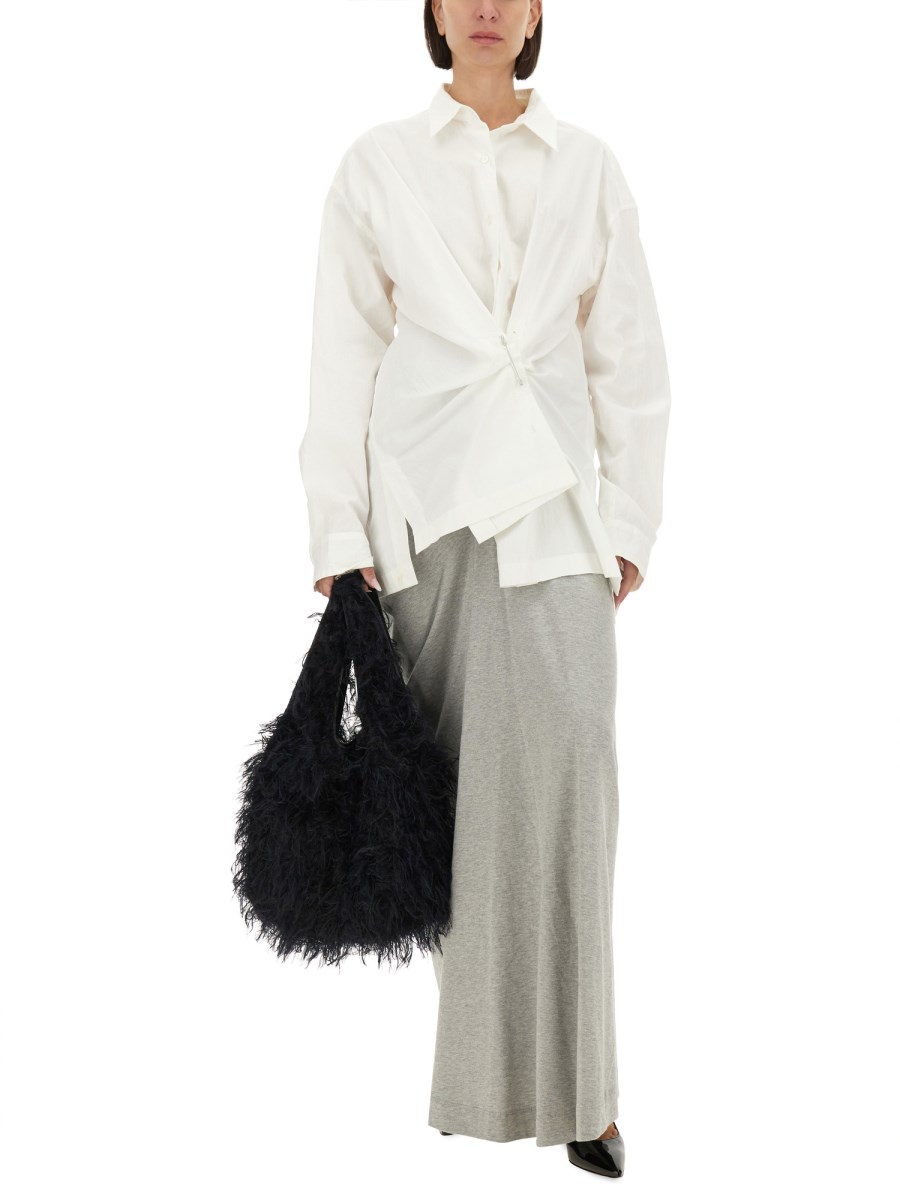 DRIES VAN NOTEN CAMICIA OVERSIZE FIT IN POPELINE DI COTONE Vendita Calda