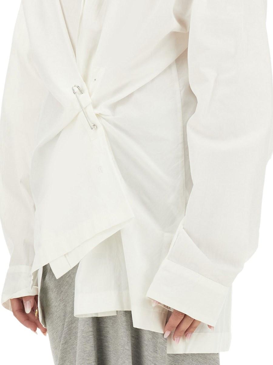DRIES VAN NOTEN CAMICIA OVERSIZE FIT IN POPELINE DI COTONE Vendita Calda