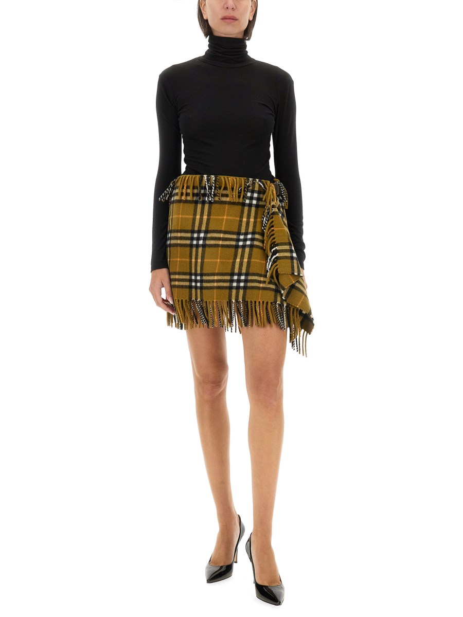 BURBERRY GONNA STILE SCIARPA IN LANA E CASHMERE CHECK I Più Venduti