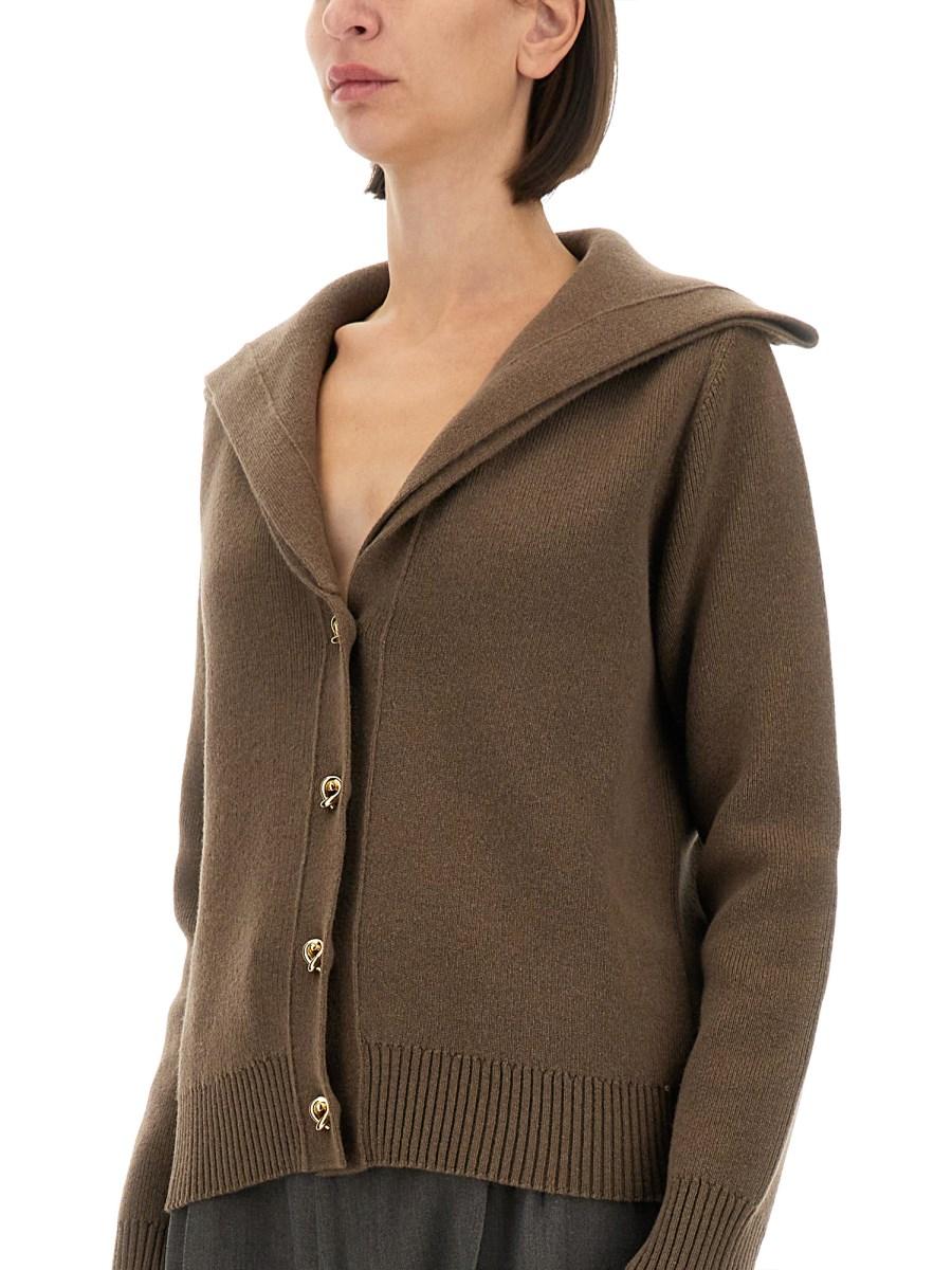 BOTTEGA VENETA CARDIGAN IN LANA COMPATTA Vendite Flash