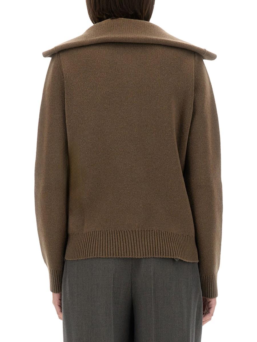 BOTTEGA VENETA CARDIGAN IN LANA COMPATTA Vendite Flash