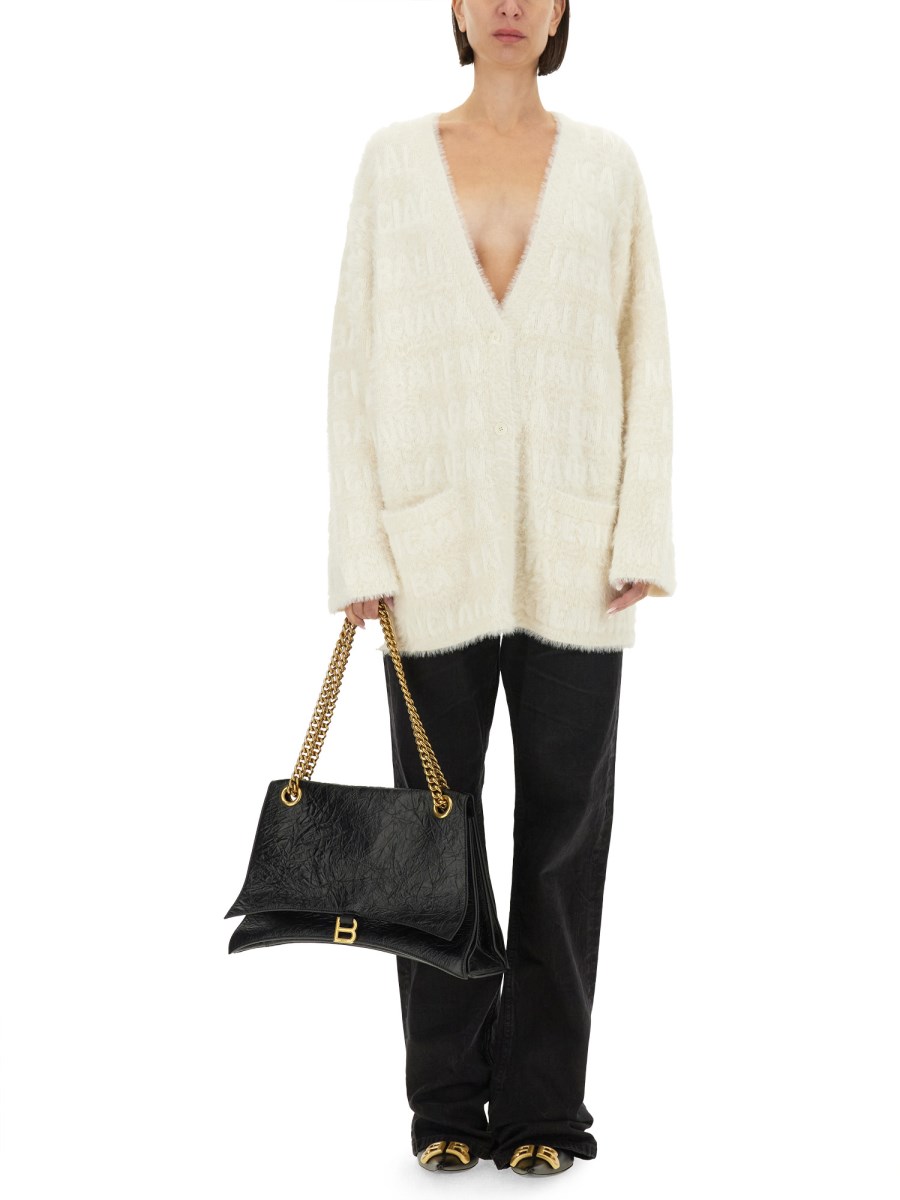 BALENCIAGA CARDIGAN IN LANA CON SCOLLO A V Italy
