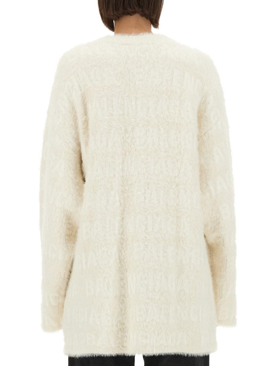 BALENCIAGA CARDIGAN IN LANA CON SCOLLO A V Italy