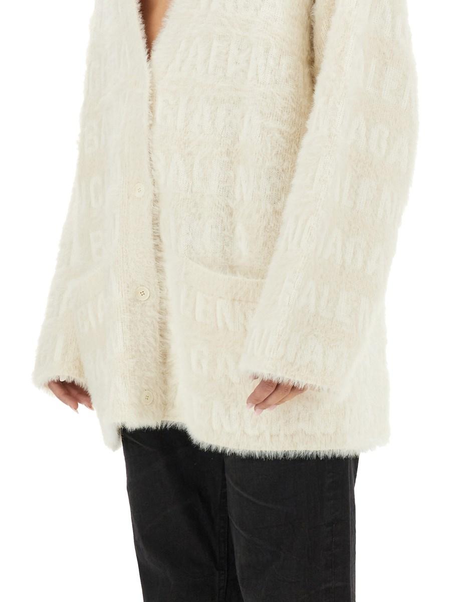 BALENCIAGA CARDIGAN IN LANA CON SCOLLO A V Italy
