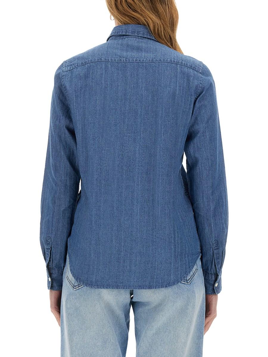 ASPESI CAMICIA REGULAR FIT IN DENIM DI COTONE Italia