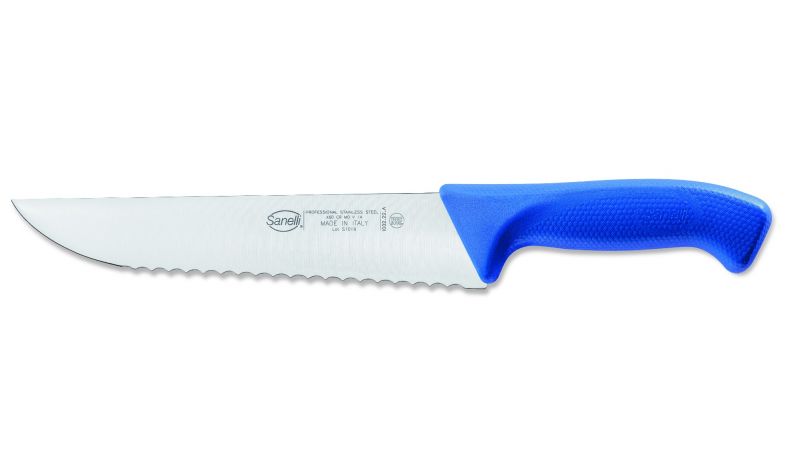 Sanelli COLTELLO FRANCESE SEGHETTATO CM.22 AZZURRO