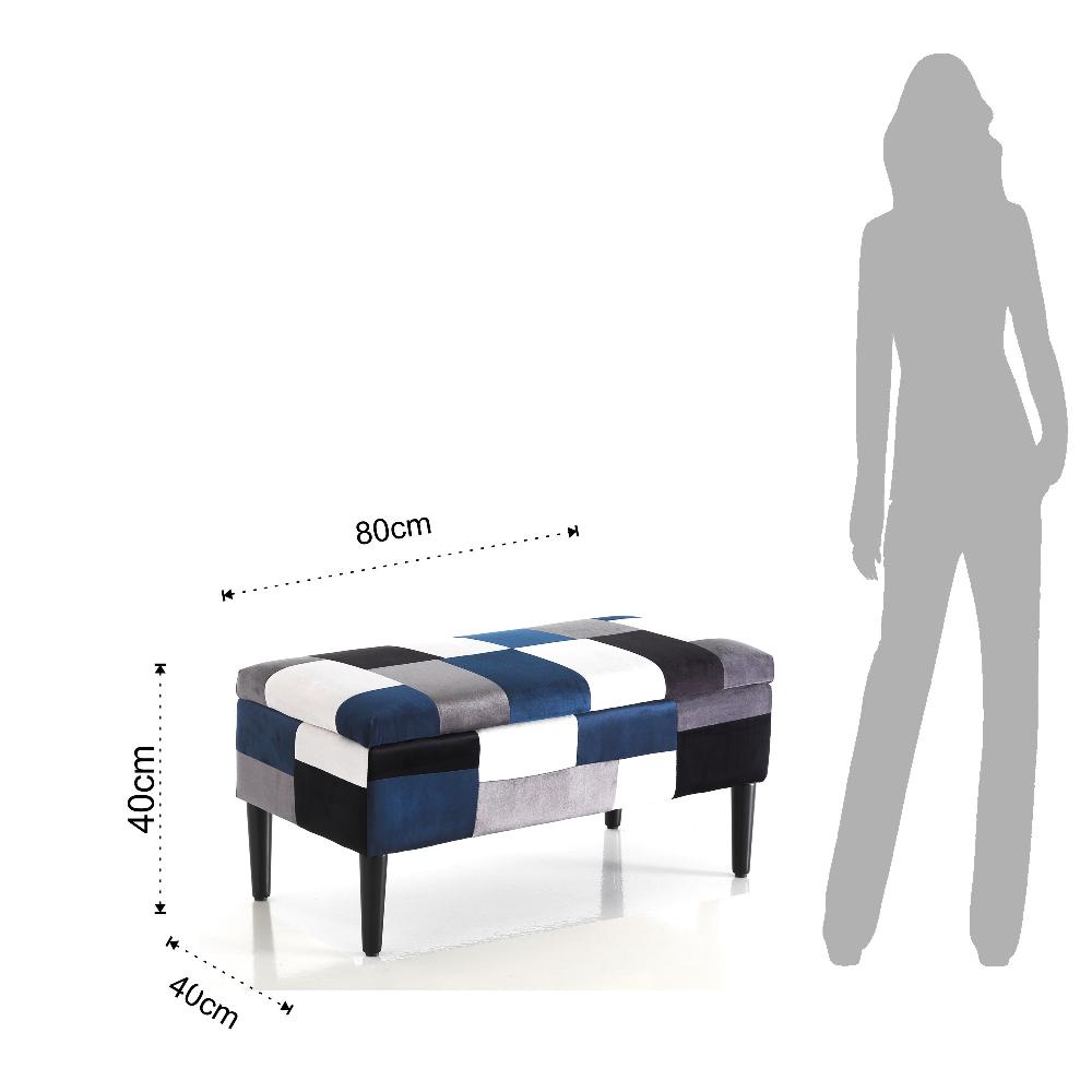 Tomasucci cassapanca contenitore KALEIDOS BLUE Sottocosto