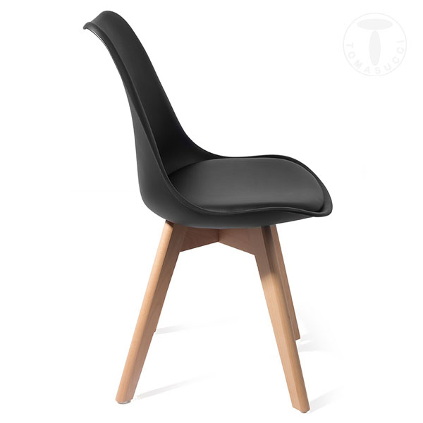 Tomasucci sedia KIKI EVO WOOD - BLACK Italia