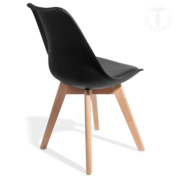 Tomasucci sedia KIKI EVO WOOD - BLACK Italia