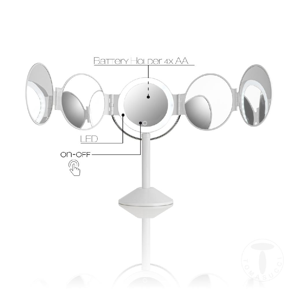 Tomasucci specchio da tavolo con led PENTA Promozione