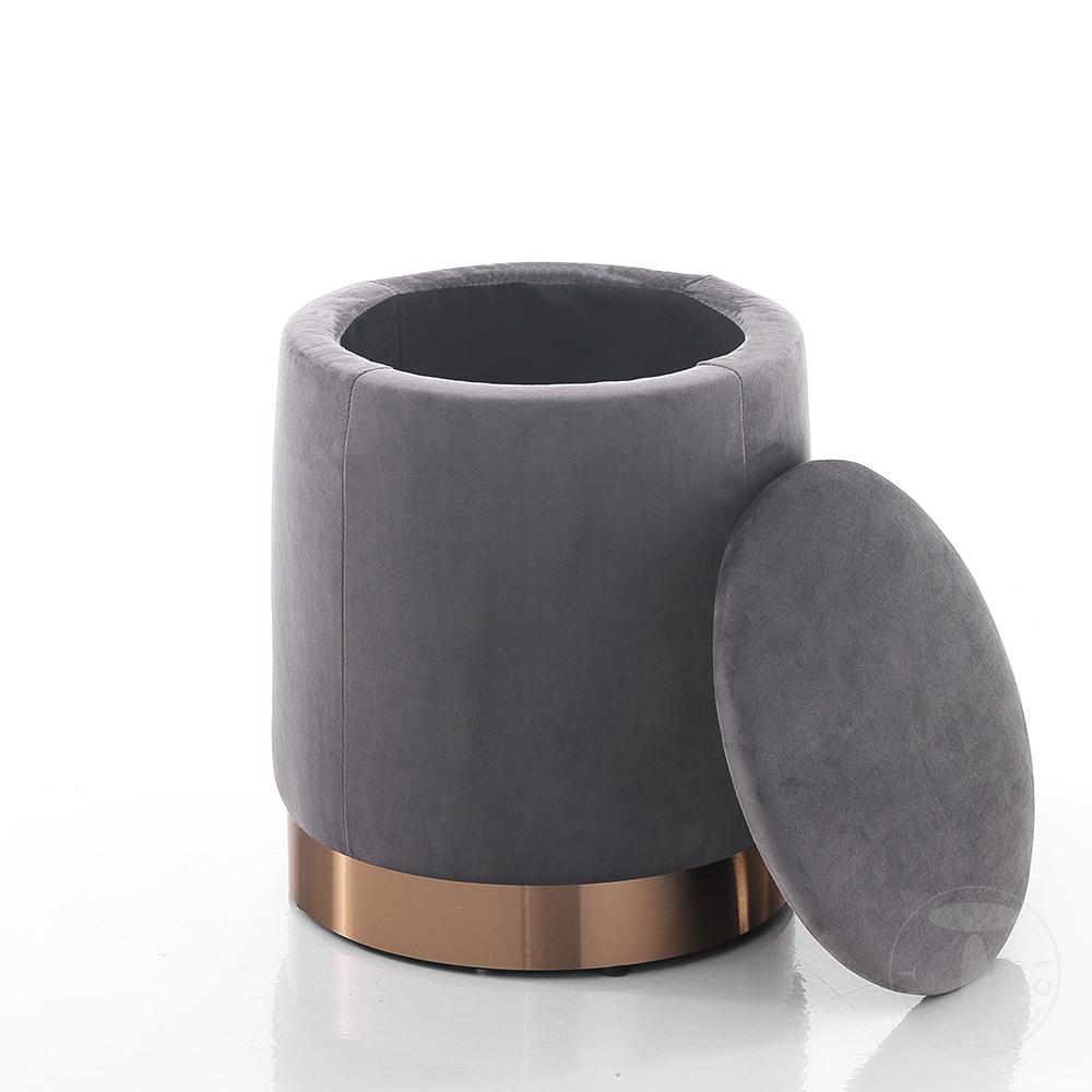 Tomasucci Pouf imbottito contenitore DIDO GREY Italy