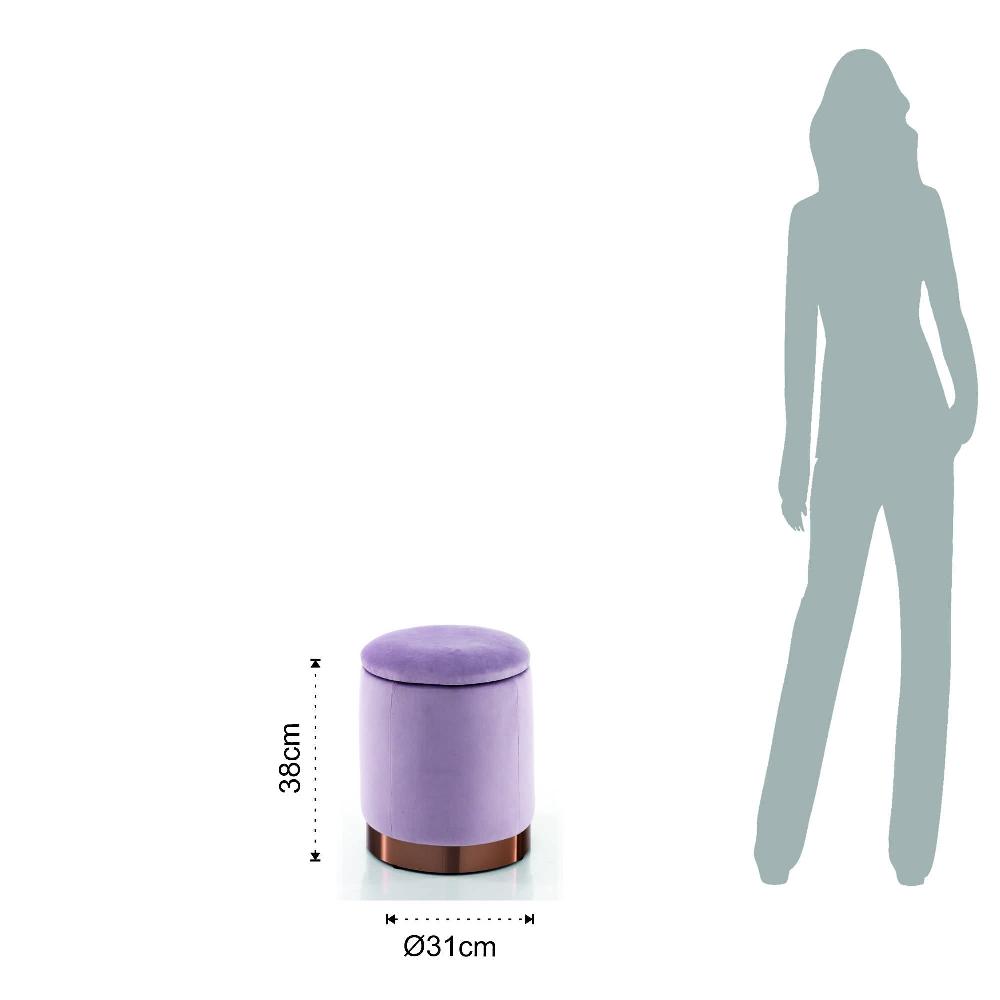 Tomasucci Pouf imbottito contenitore DIDO PINK In Linea