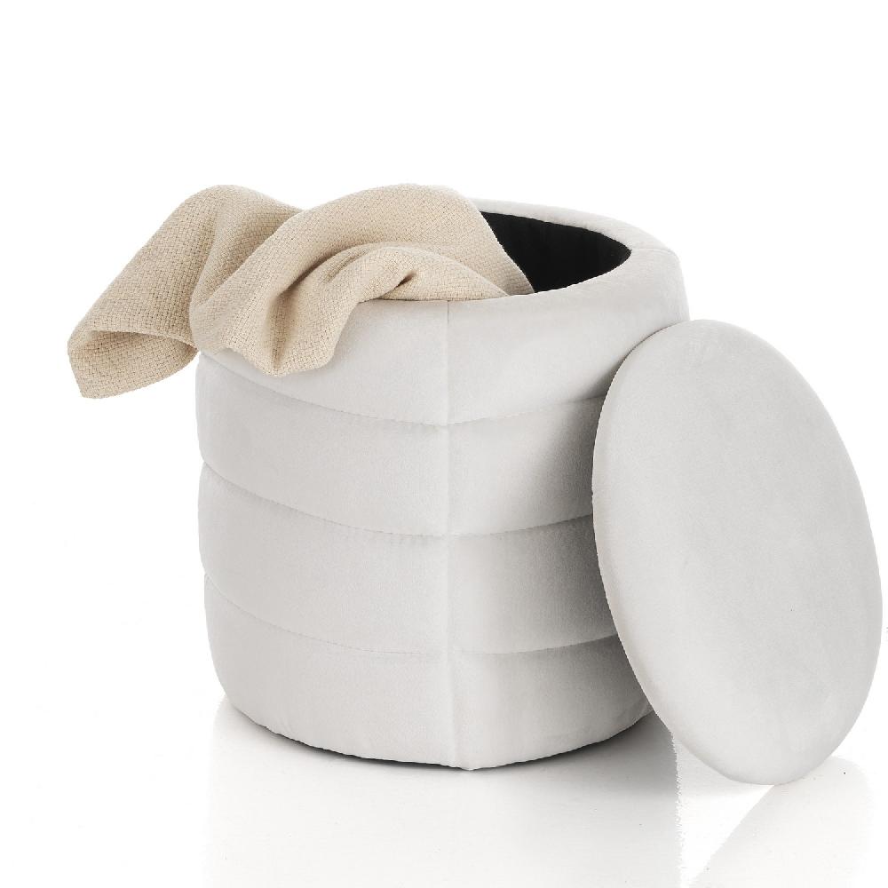 Tomasucci Pouf imbottito contenitore GUM WHITE Sottocosto