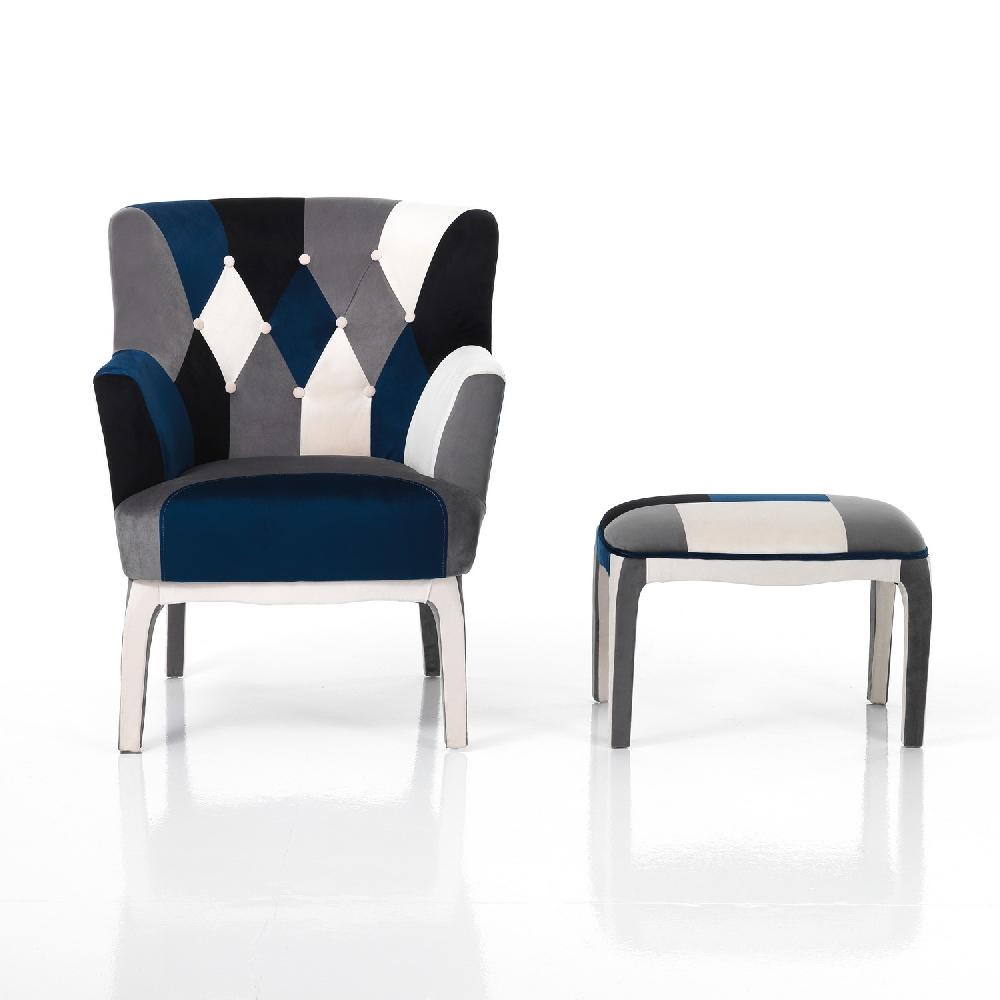 Tomasucci poltrona + pouf KALEIDOS-E BLUE Economico