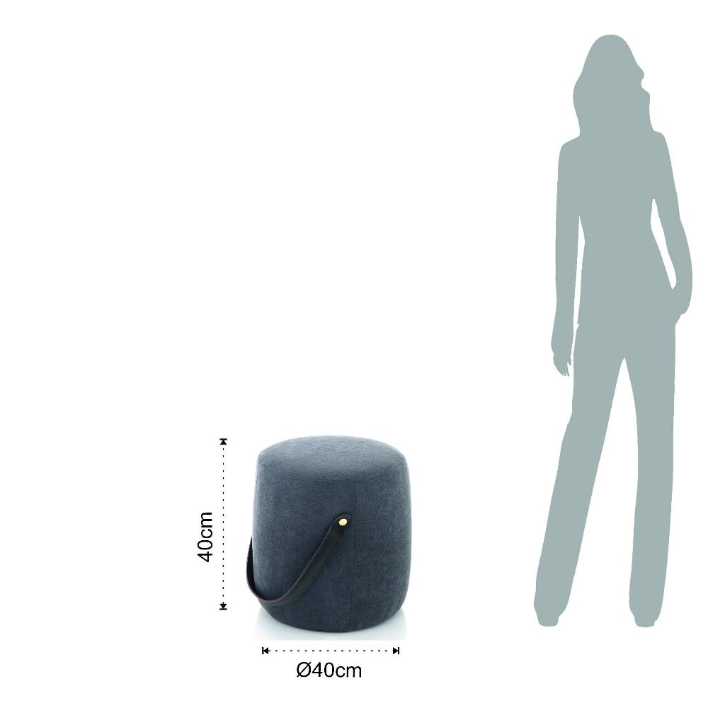 Tomasucci Pouf imbottito DRUM DARK GREY Hotsell
