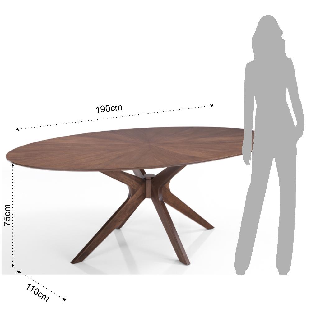 Tomasucci Tavolo ovale TALLIN DARK WOOD Fino Al -60%