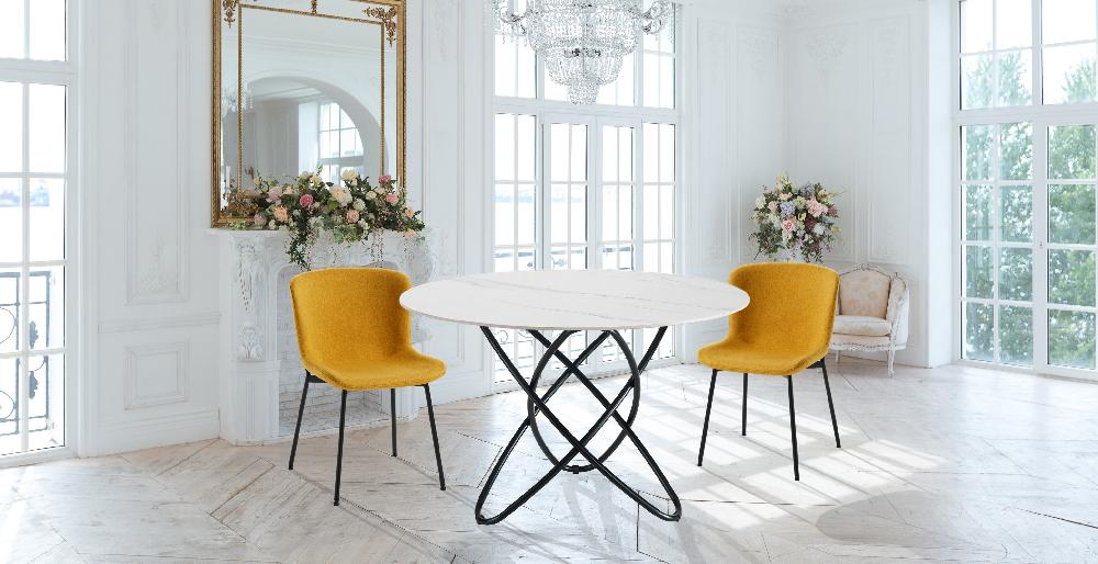 Tomasucci Tavolo HULA HOOP WHITE MARBLE Esporta salva