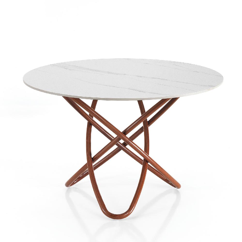 Tomasucci Tavolo HULA HOOP WOOD - WHITE MARBLE Italia