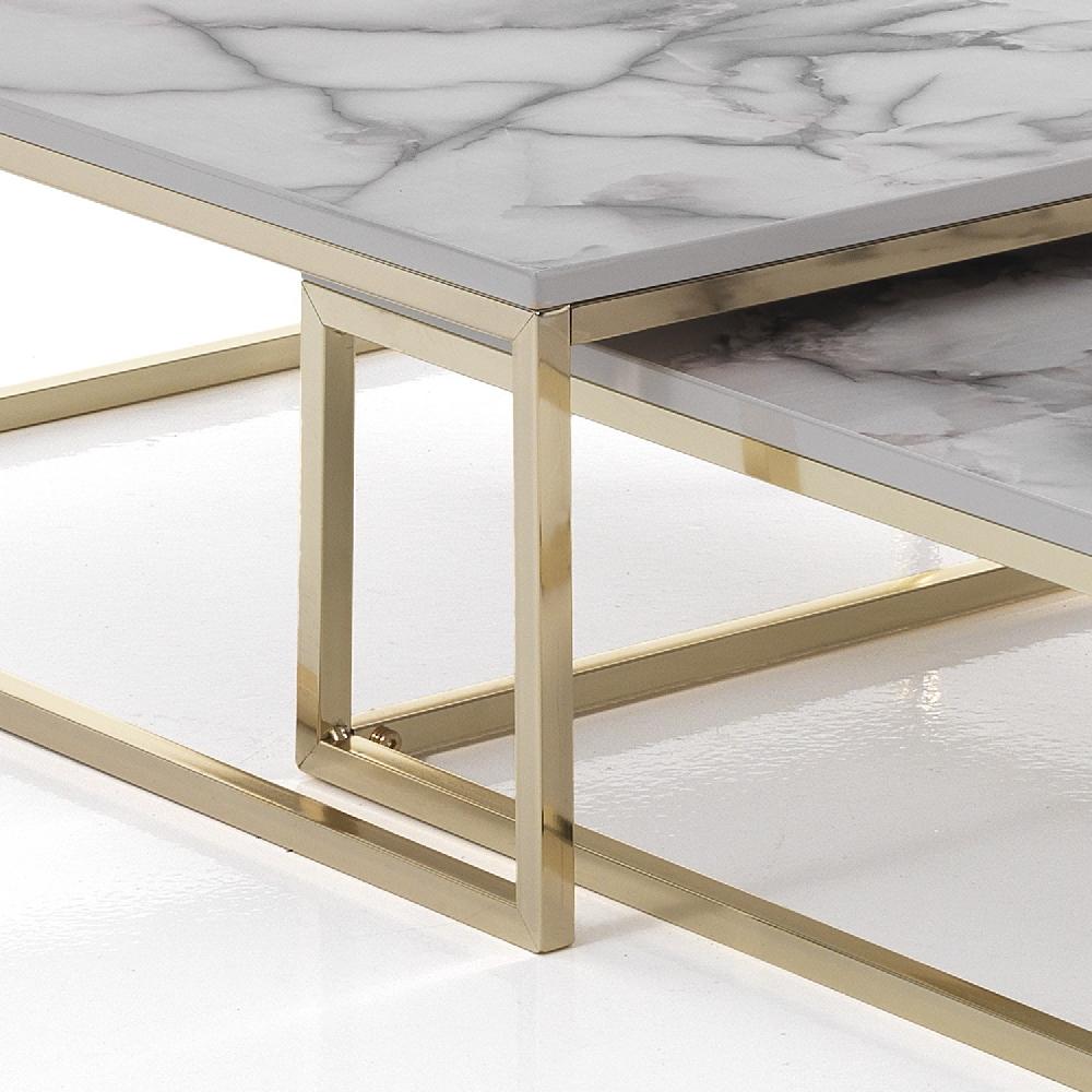Tomasucci Set 2 tavolini THIN-Q WHITE MARBLE Qualità