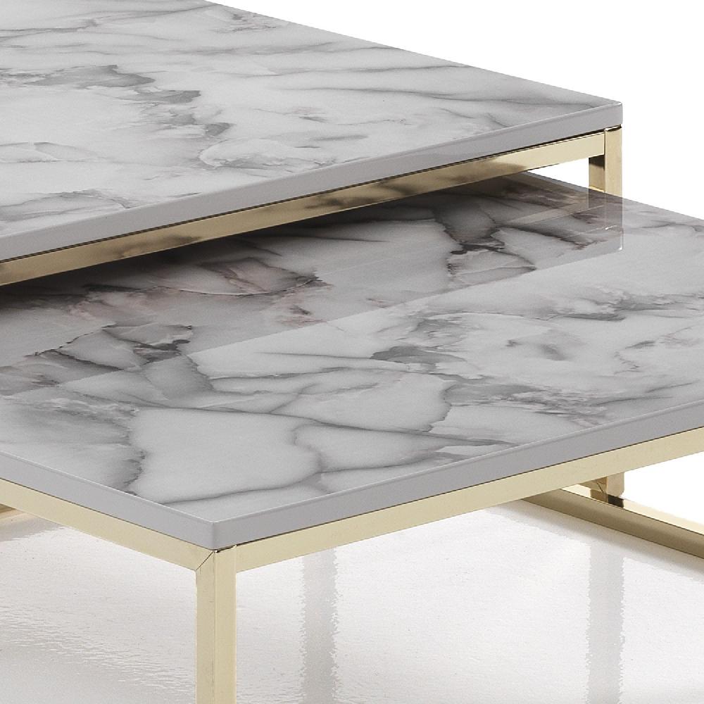 Tomasucci Set 2 tavolini THIN-Q WHITE MARBLE Qualità