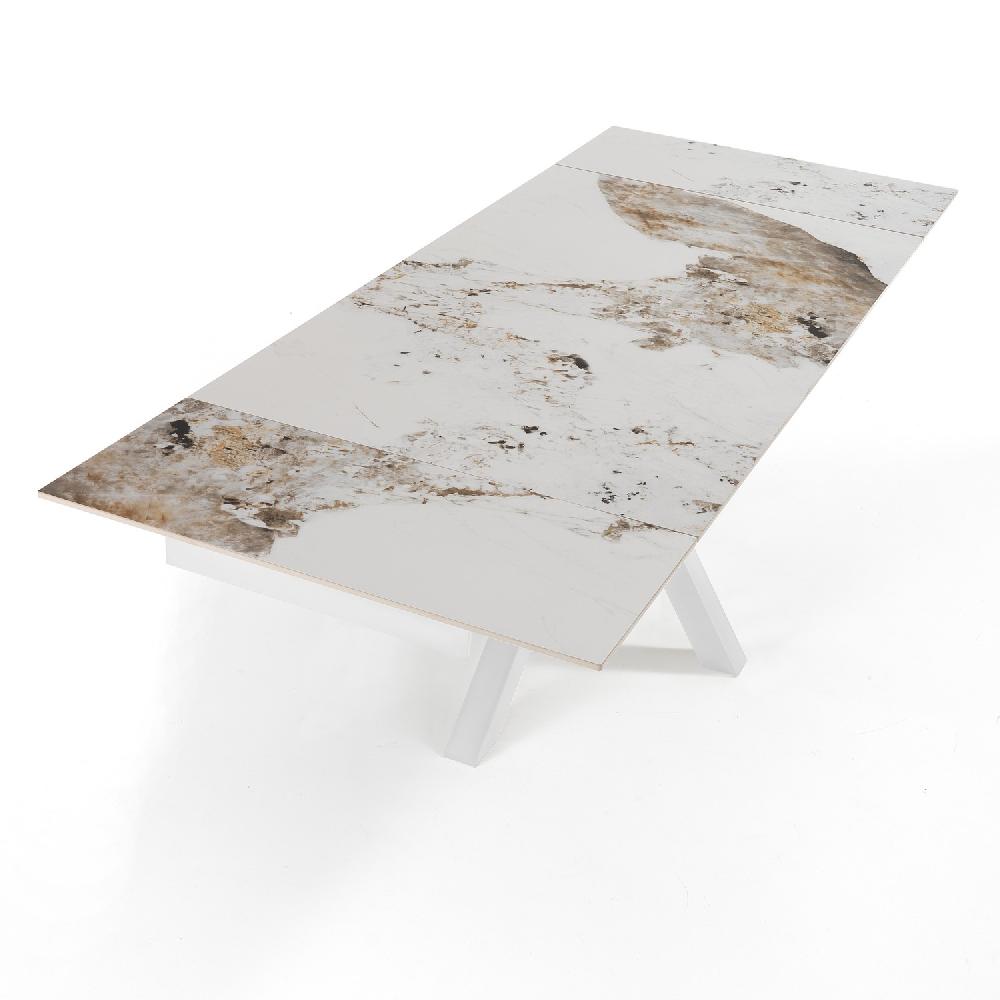 Tomasucci Tavolo allungabile TYCHI ONICE WHITE Saldi Di Fabbrica