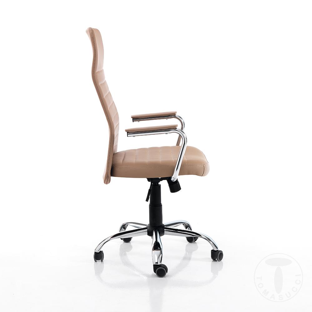 Tomasucci poltrona da ufficio WICHITA HIGH BROWN Grandi sconti