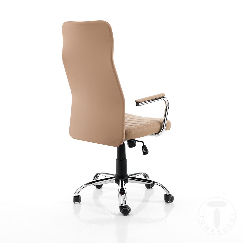 Tomasucci poltrona da ufficio WICHITA HIGH BROWN Grandi sconti
