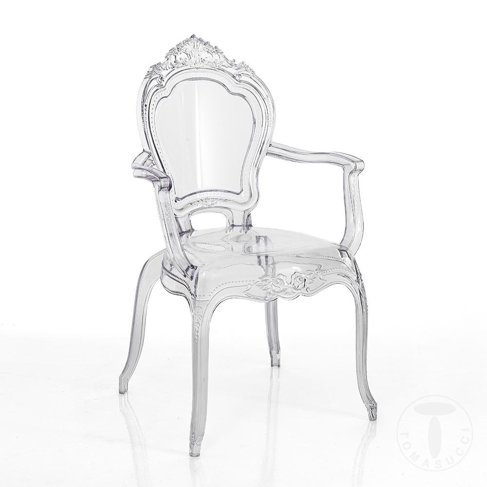 Tomasucci sedia con braccioli da interno / esterno LISBONA CLEAR PLUS
