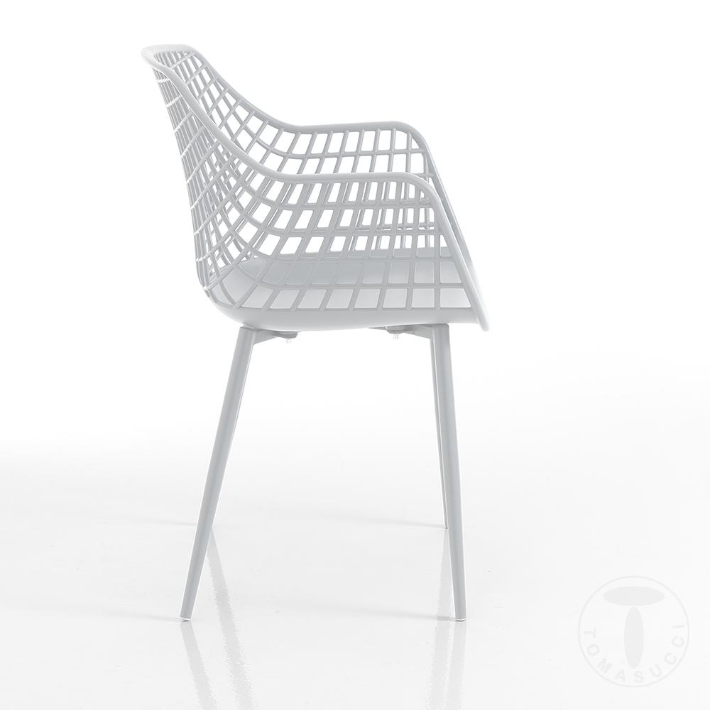 Tomasucci sedia da interno / esterno NAIROBI WHITE PLUS Nuovo