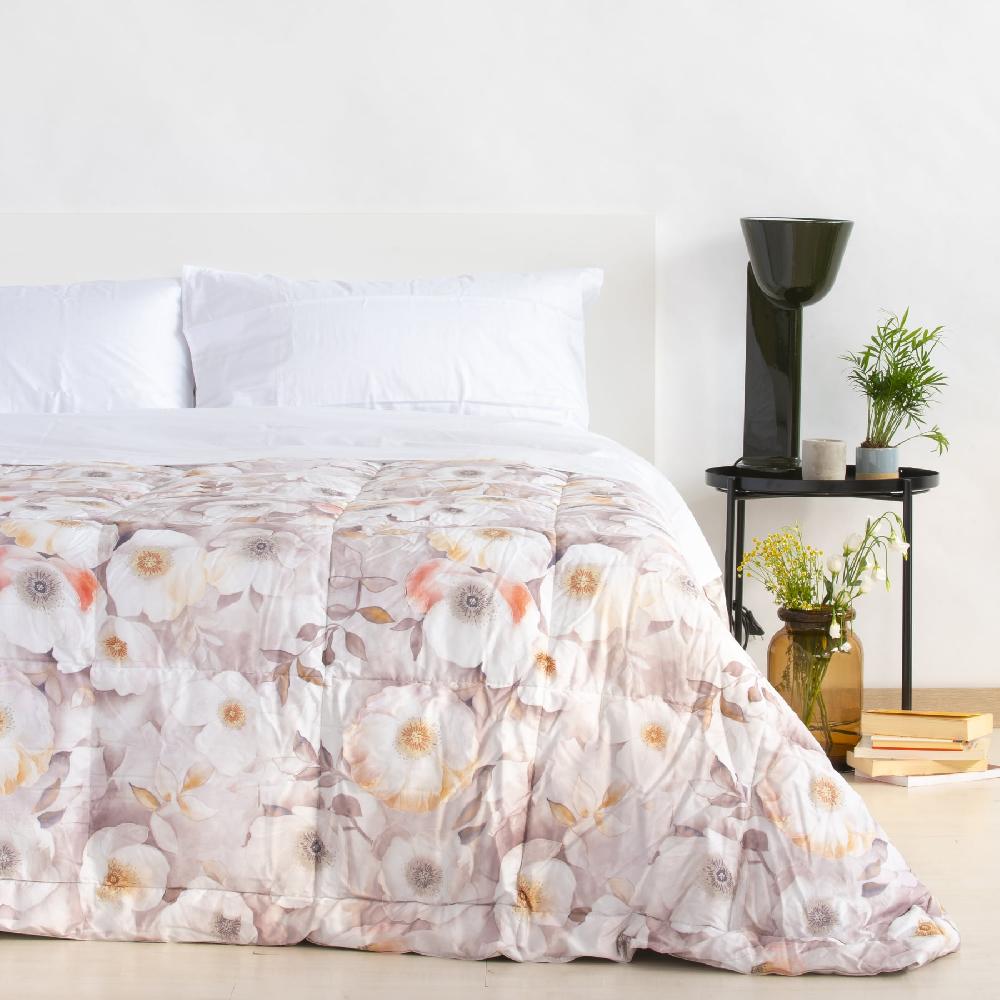 Zenoni & ColombiTrapunta Invernale Double Face in Raso 100% Piuma d'Oca - Gien Beige Shopping Online