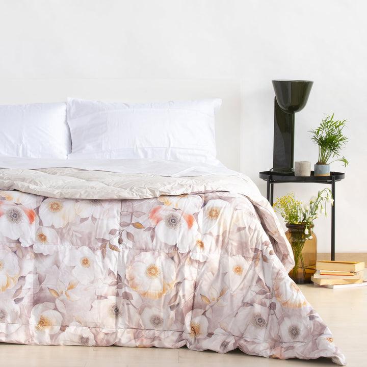 Zenoni & ColombiTrapunta Invernale Double Face in Raso 100% Piuma d'Oca - Gien Beige Shopping Online