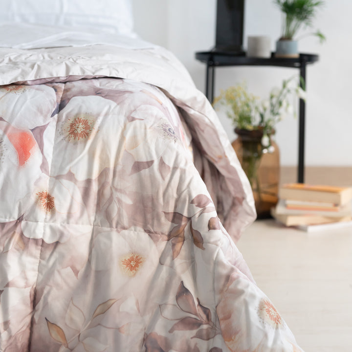 Zenoni & ColombiTrapunta Invernale Double Face in Raso 100% Piuma d'Oca - Gien Beige Shopping Online