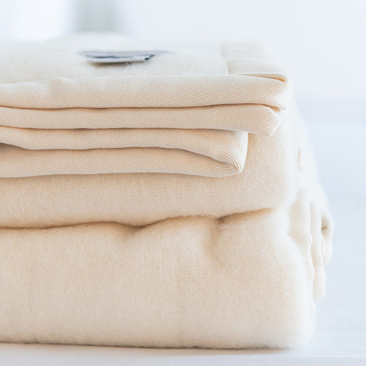 Zenoni & ColombiCoperta in pura lana vergine Lambswool certificata Woolmark Beige Convenienza