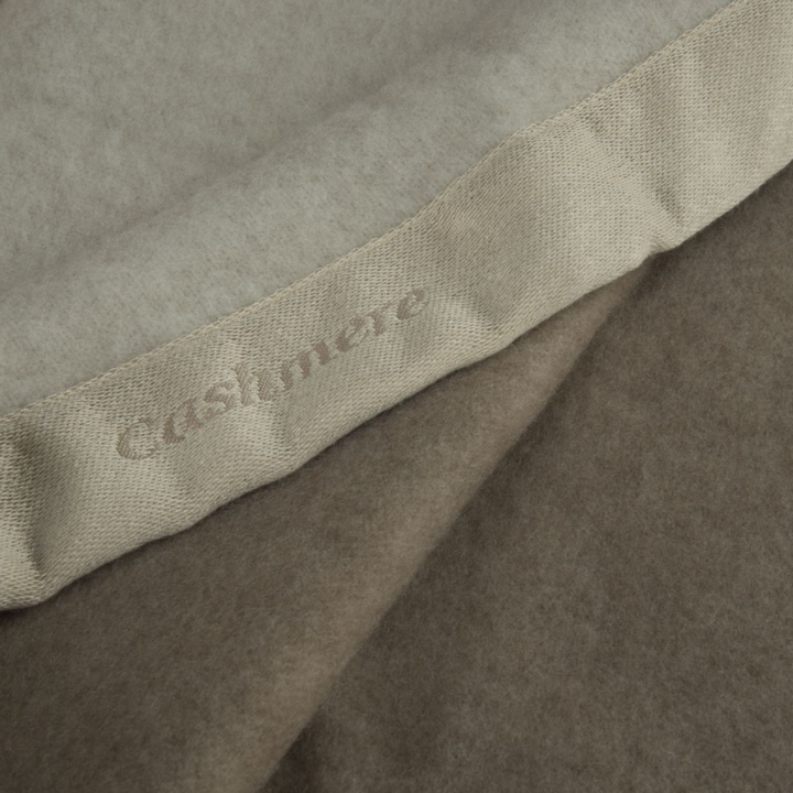 Zenoni & ColombiCoperta in puro Cashmere Matrimoniale Double Face Beige/Cacao Offerta