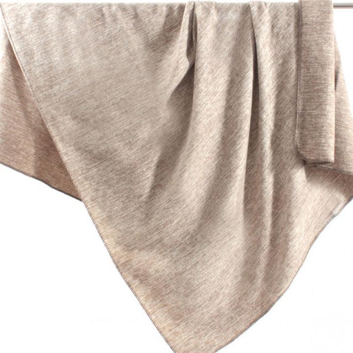 Zenoni & ColombiCoperta misto Lana Riga con disegno Jacquard Beige Vendita Calda