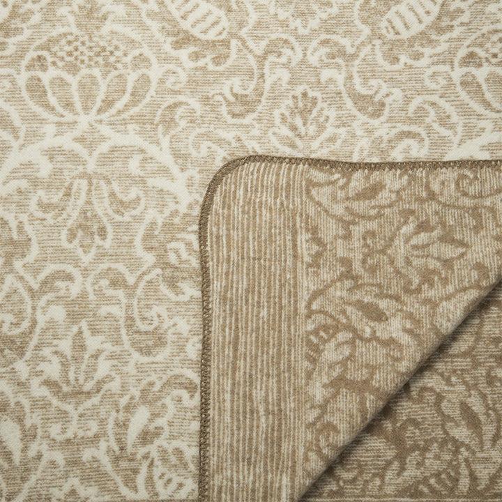 Zenoni & ColombiCoperta in misto Lana con disegno Jacquard Princess Beige Saldi Di Fabbrica