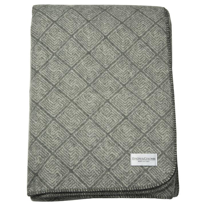 Zenoni & ColombiCoperta misto Lana Damier con disegno Jacquard Grigio I Più Venduti
