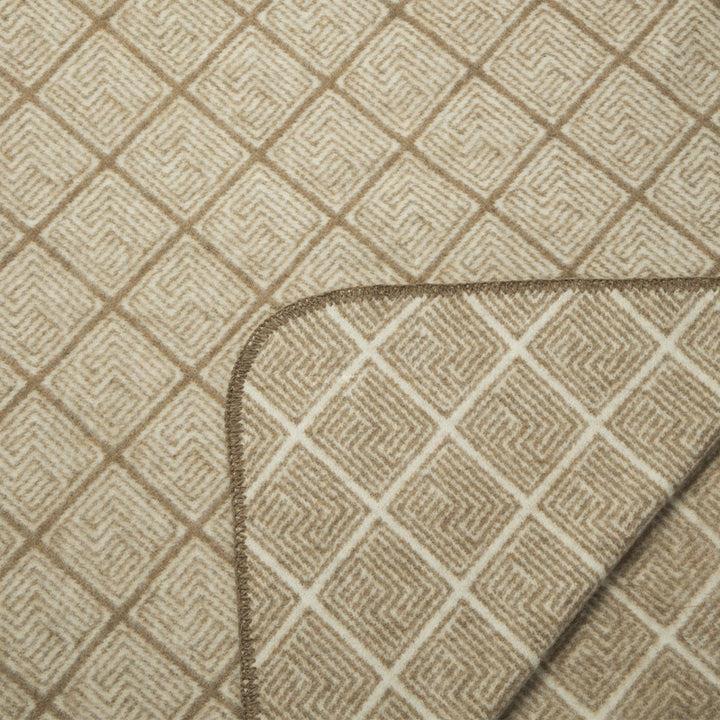 Zenoni & ColombiCoperta misto Lana Damier con disegno Jacquard Beige Vendite Flash