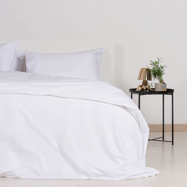 Zenoni & ColombiCopripiumino in 100% Percalle di cotone 60 Bianco con Federe Shopping Online