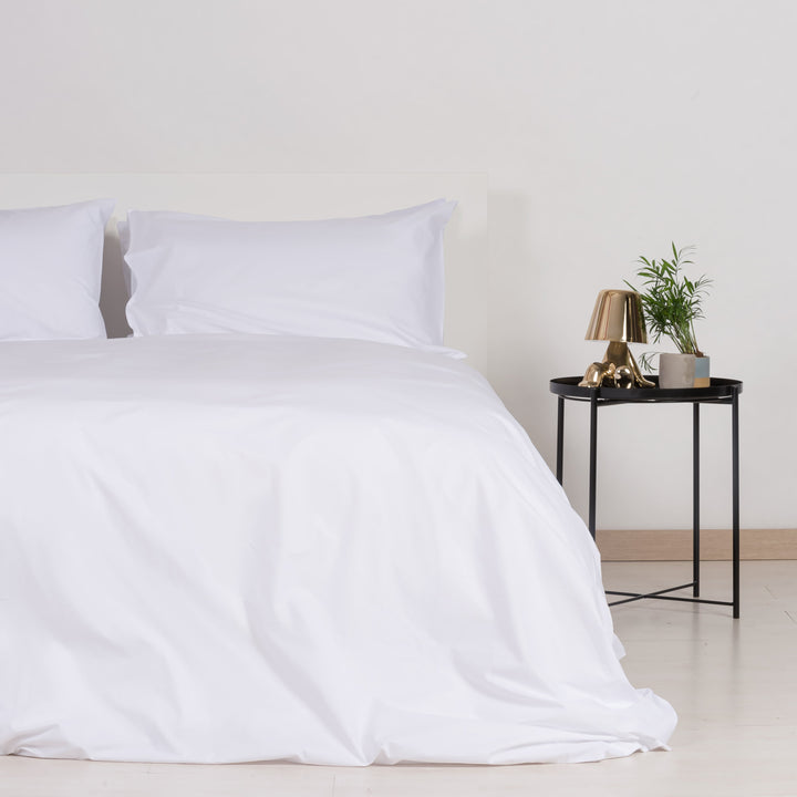 Zenoni & ColombiCopripiumino in 100% Percalle di cotone 60 Bianco con Federe Shopping Online