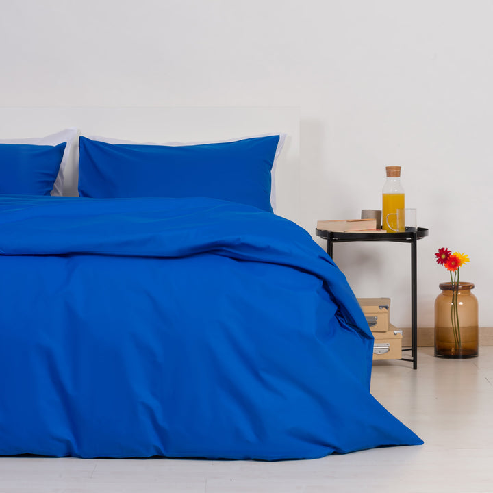Zenoni & ColombiCopripiumino con federe in 100% Cotone Blu Royal Sconto