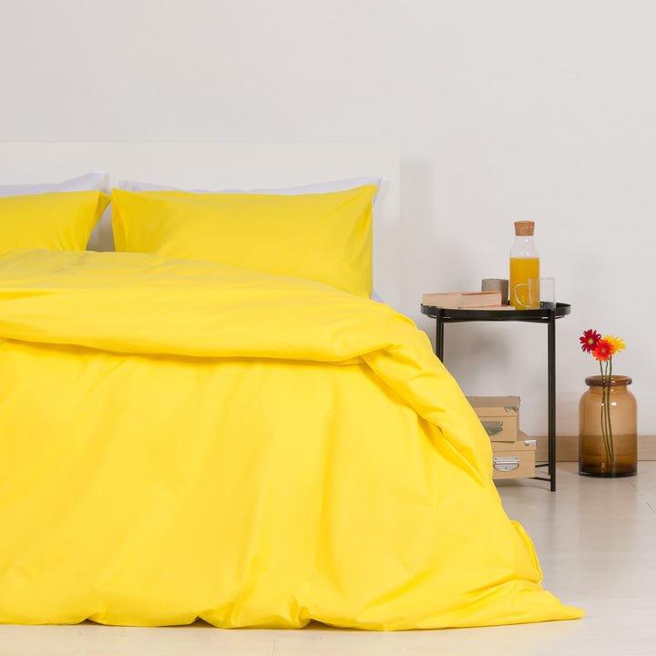 Zenoni & ColombiCopripiumino con federe in 100% Cotone Giallo Economico