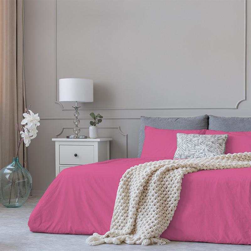 Zenoni & ColombiCopripiumino con federe in 100% Cotone Fucsia