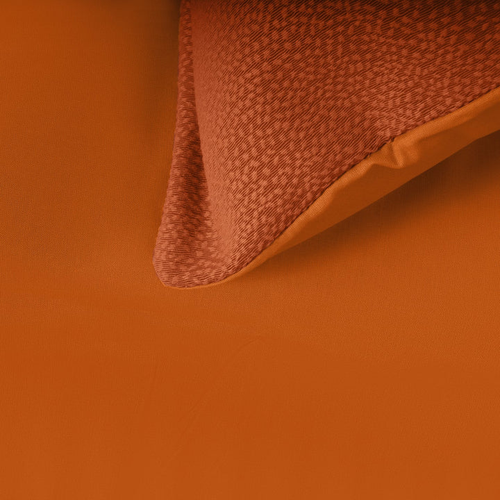 Zenoni & ColombiCopripiumino in cotone con federe Jacquard Keppler Arancio Scuro In Vendita