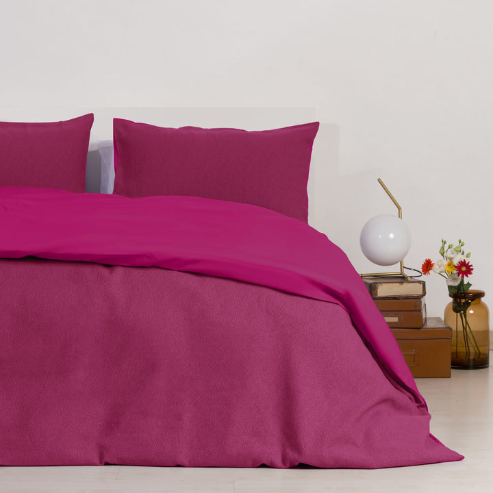 Zenoni & ColombiCopripiumino in cotone con federe Jacquard Keppler Fucsia Sostegno trimestrale
