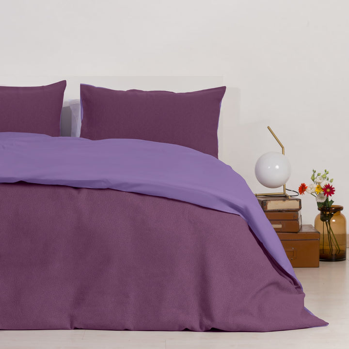 Zenoni & ColombiCopripiumino in cotone con federe Jacquard Keppler Malva Offerte