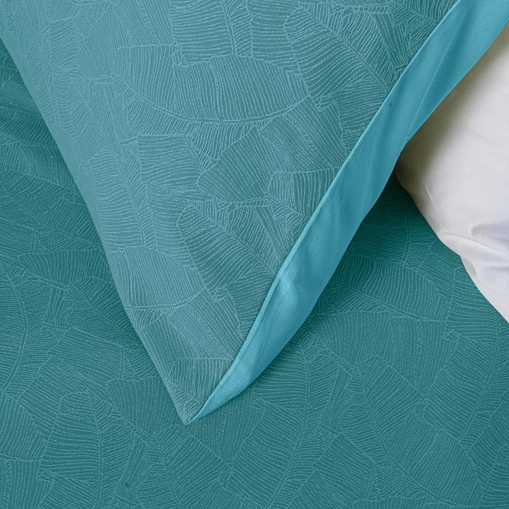 Zenoni & ColombiCopripiumino in cotone con federe Jacquard Giungla Azzurro Acqua Negozio