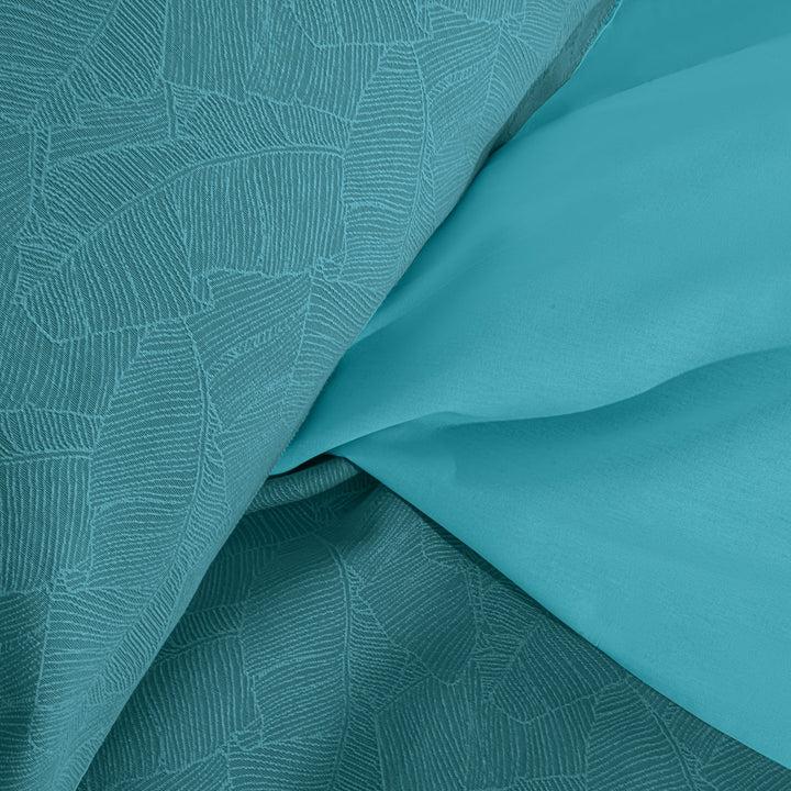 Zenoni & ColombiCopripiumino in cotone con federe Jacquard Giungla Azzurro Acqua Negozio